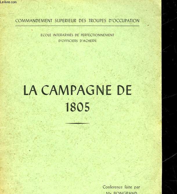 LA CAMPAGNE DE 1805