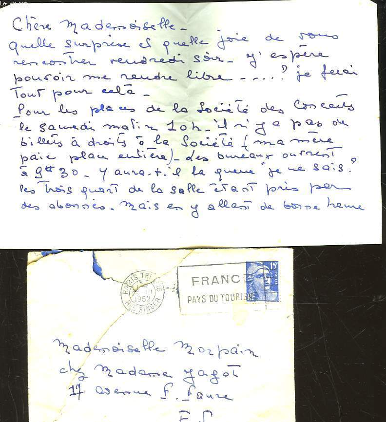 LETTRE ANCIENNE ECRITE PAR DATEG