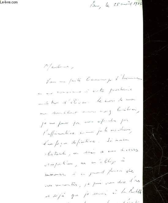 LETTRE ANCIENNE MANUSCRITE