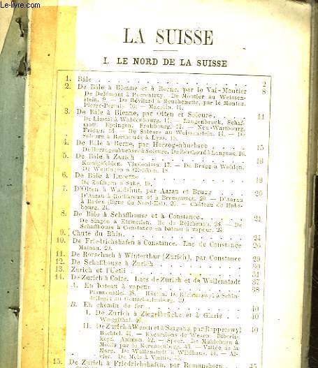 LA SUISSE - I - LE NORD DE LA SUISSE