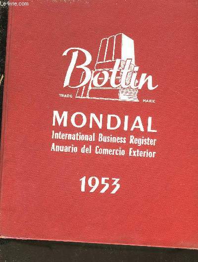 BOTTIN MONDIAL - 1953 - 156ANNEE