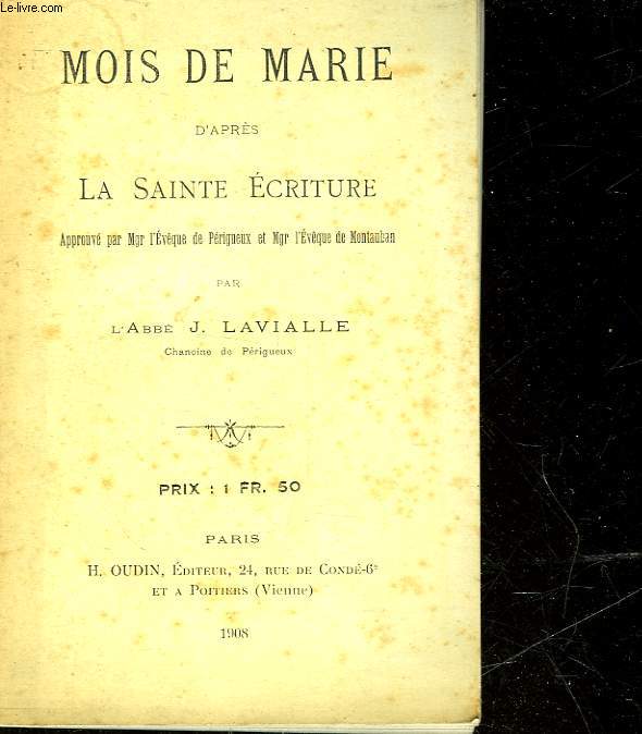 MOIS DE MARIE D'APRES LA SAINTE ECRITURE