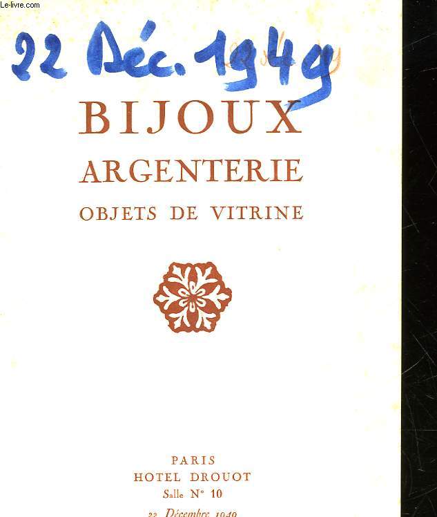 BIJOIX ARGENTERIE OBJETS DE VITRINE