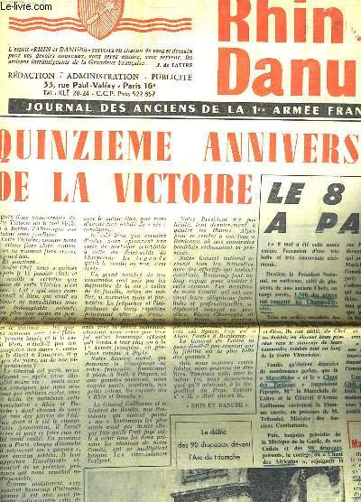 RHIN ET DANUBE - 15 ANNEE - N127 - JOURNAL DES ANCIENS DE LA 1 ARMEE FRANCAISE