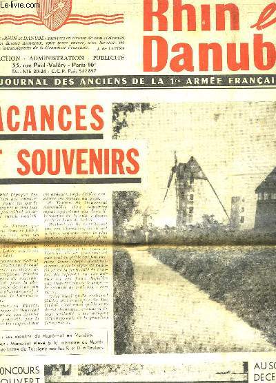 RHIN ET DANUBE - 15 ANNEE - N128 - JOURNAL DES ANCIENS DE LA 1 ARMEE FRANCAISE