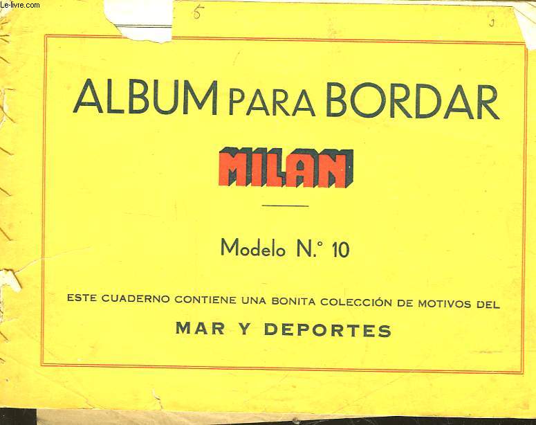 ALBUM PARA BORDAR - MODELO N10 - MAR Y DEPORTES