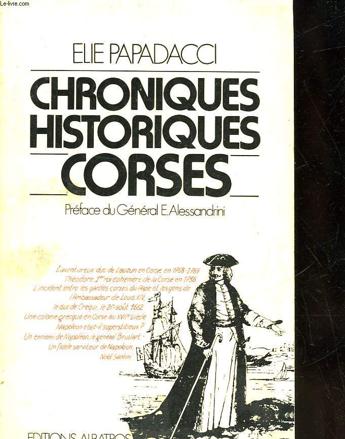 CHRONIQUES HISTORIQUES CORSES