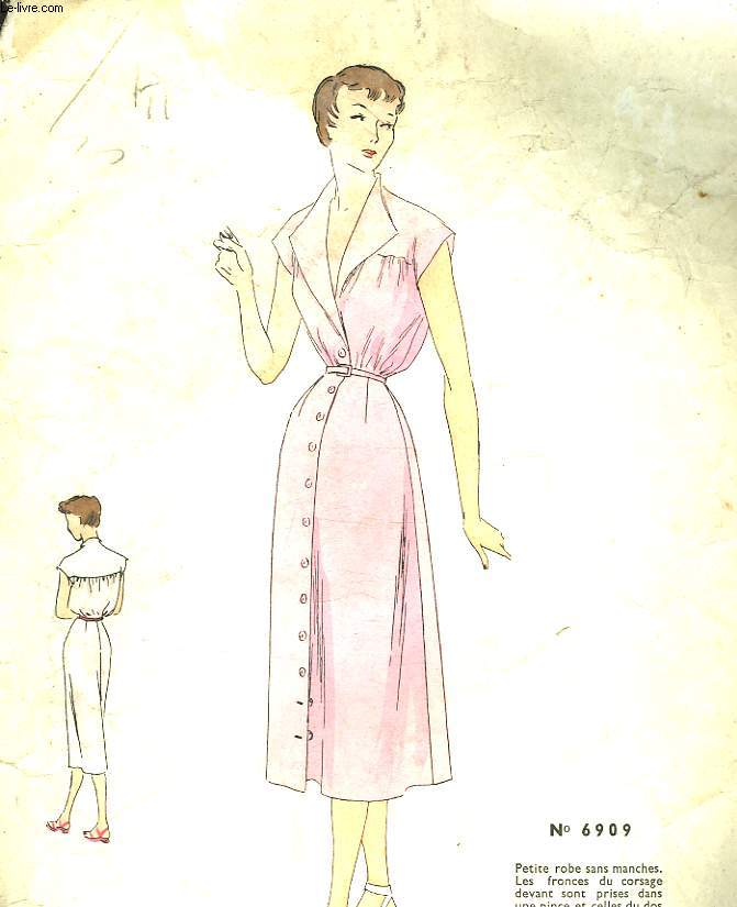 LES PATRONS DE LUXE - N6909 - PETITE ROBE SANS MANCHES