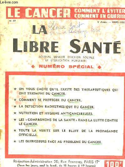 LA LIBRE SANTE - 6 ANNEE - N57