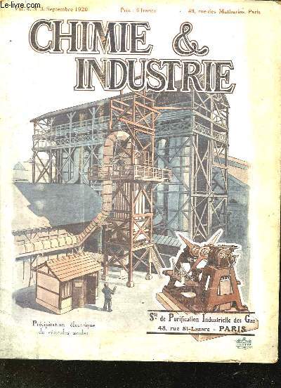 1 LOT DE 3 - CHIMIE ET INDUSTRIE - VOL2 N3 - VOL3 N4 - VOL 4 N3