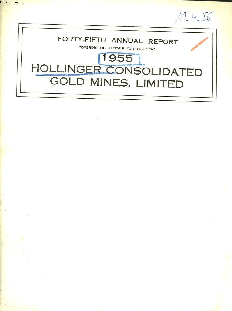 HOLLINGER CONSOLIDATED GOLD MINES LIMITED