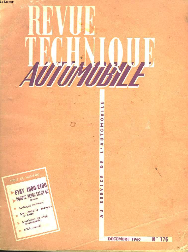 REVUE TECHNIQUE AUTOMOBILE N176