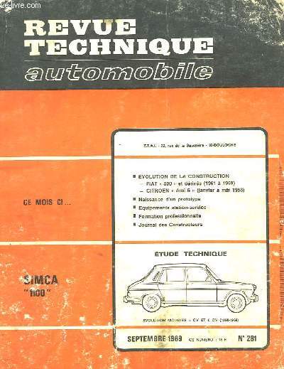 REVUE TECHNIQUE AUTOMOBILE N281