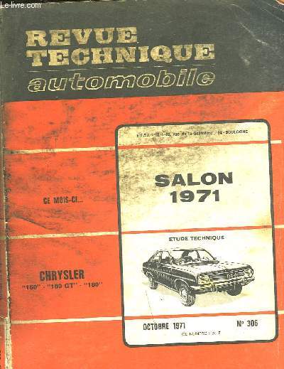 REVUE TECHNIQUE AUTOMOBILE N306