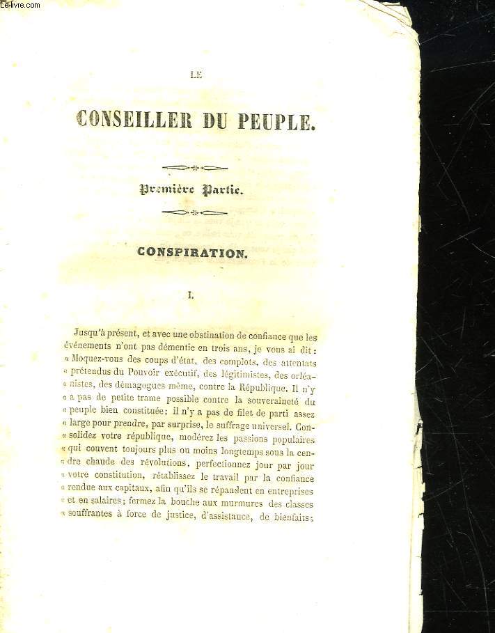 LE CONSEILLER DU PEUPLE - PREMIERE PARTIE - CONSPIRATION