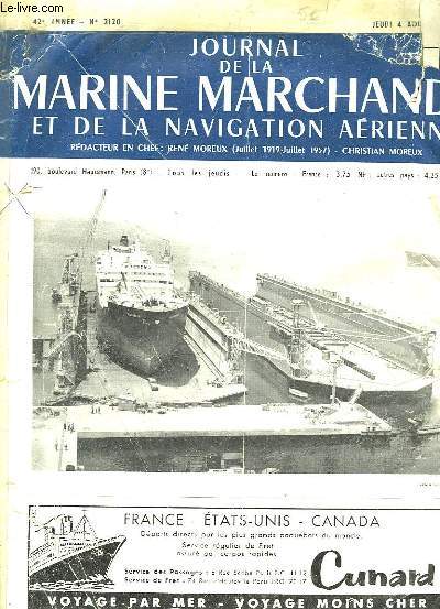 JOURNAL DE LA MARINE MARCHANDE ET DE LA NAVIGATION AERIENNE - 42 ANNEE - N2120