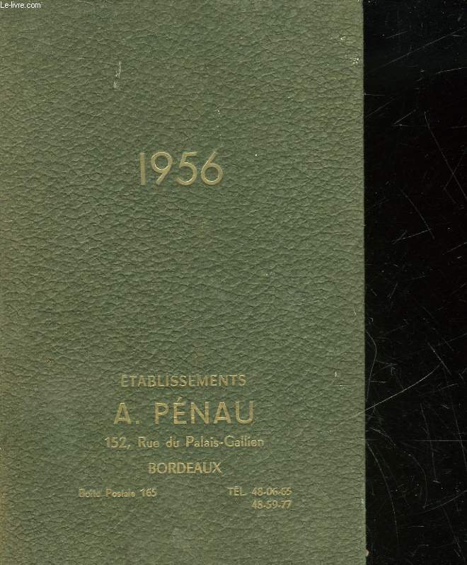 AGENDA DE BUREAU 1956