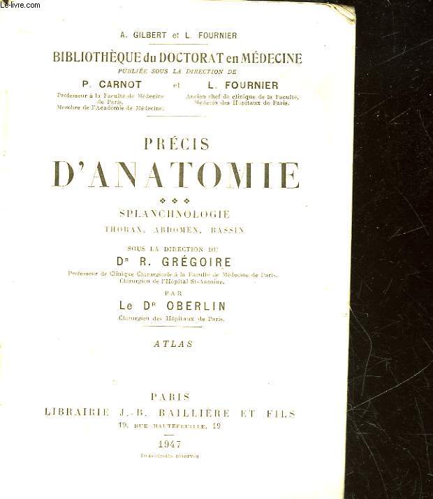 PRECIS D'ANATOMIE -