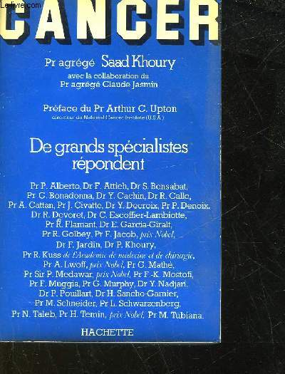 CANCER DE GRANDS SPECIALISTES REPONDENT