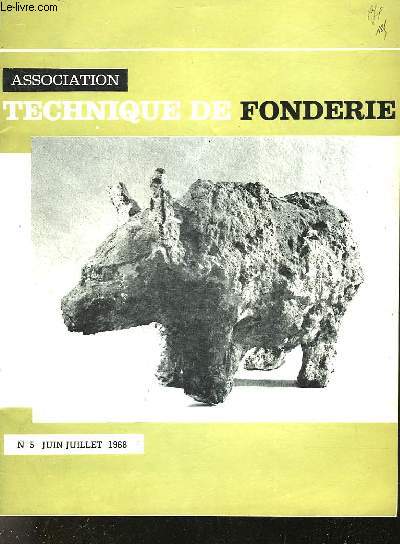 TECHNIQUE DE FONDERIE - NUMERO SPECIAL - N5