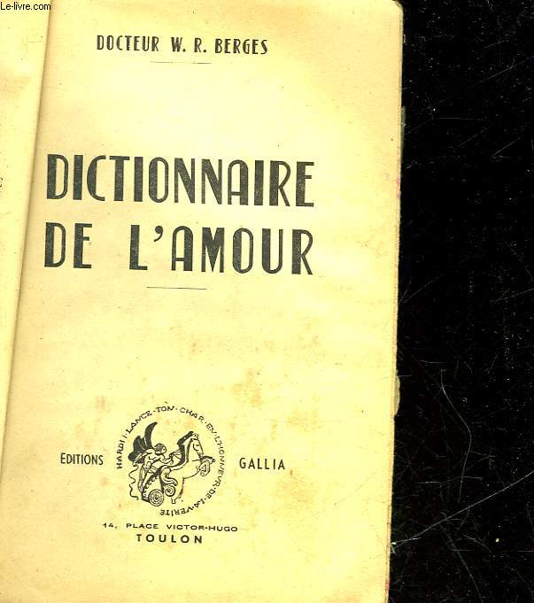 DICTIONNAIRE DE L'AMOUR