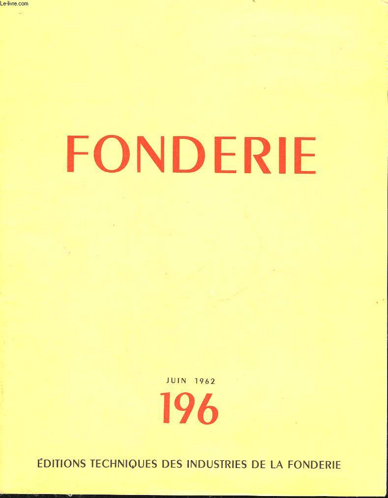FONDERIE N196 - Incomplet