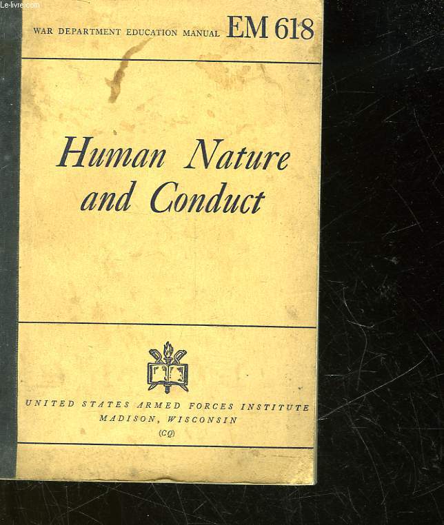 HUMAN NATURE AND CONDUCT - EM 618