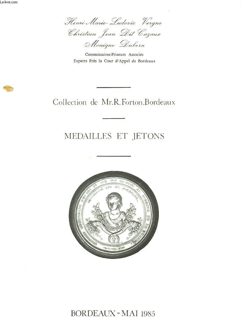 CATALOGUE - MEDAILLES ET JETONS