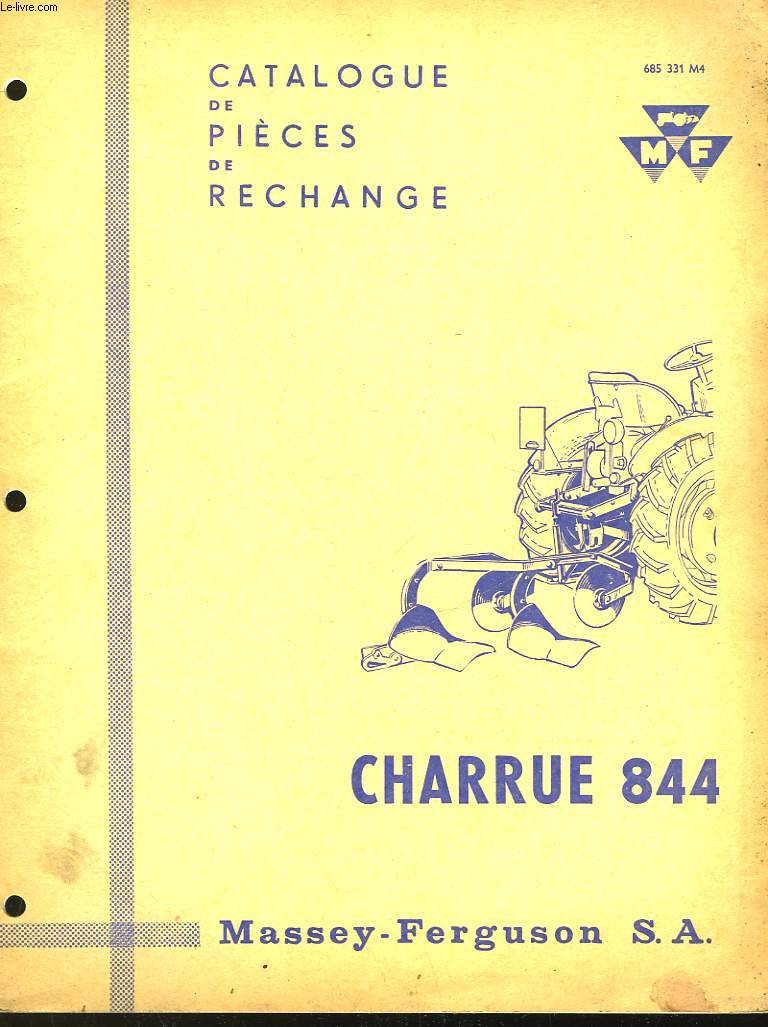 CATALOGUE DE PIECES DE RECHANGE - CHARRUE 844