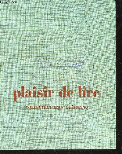 PLAISIR DE LIRE - CLASSE DE 6