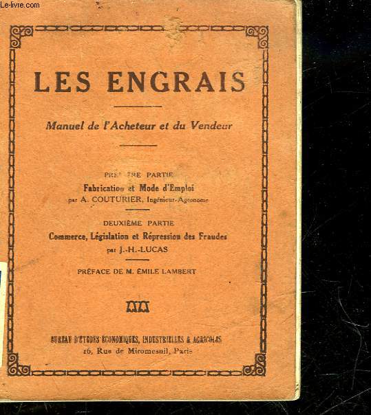 LES ENGRAIS - MANUEL DE L'ACHETEUR ET DU VENDEUR