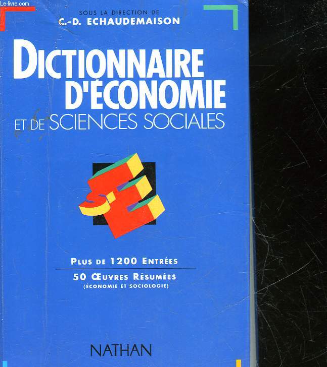DICTIONNAIRE D'ECONOMIE ET DE SCIENCES SOCIALES