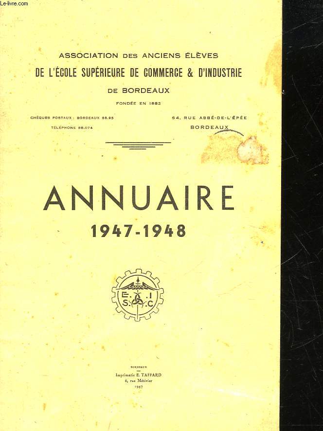ANNUAIRE 1947 - 1948