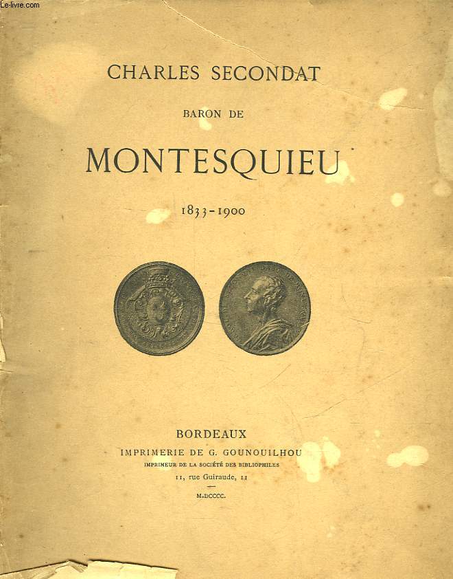 BARON DE MONTESQUIEU 1933 - 1900