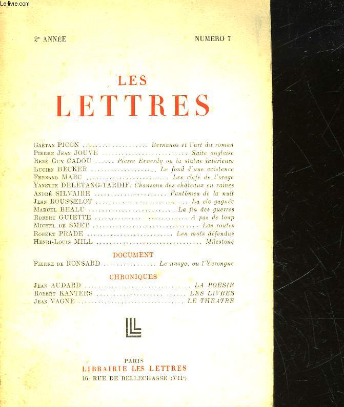 LES LETTRES - 2 ANNEE - N7