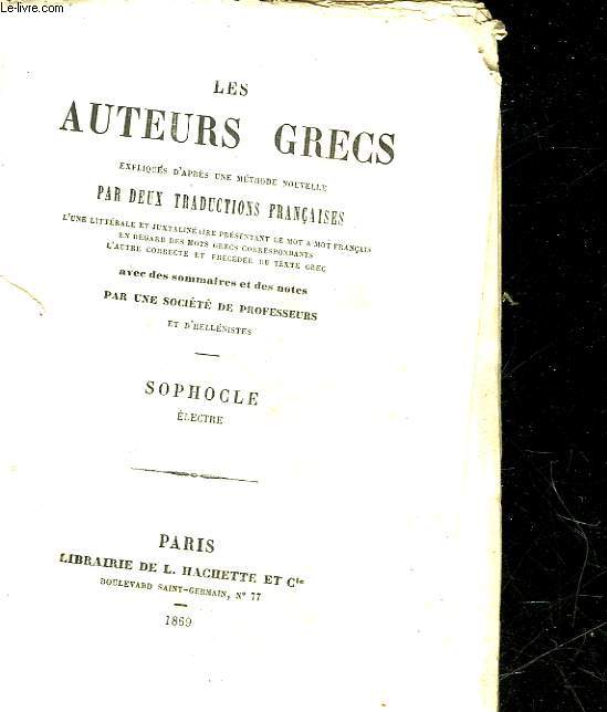 LES AUTEURS GRECS - SOPHOCLE - ELECTRE