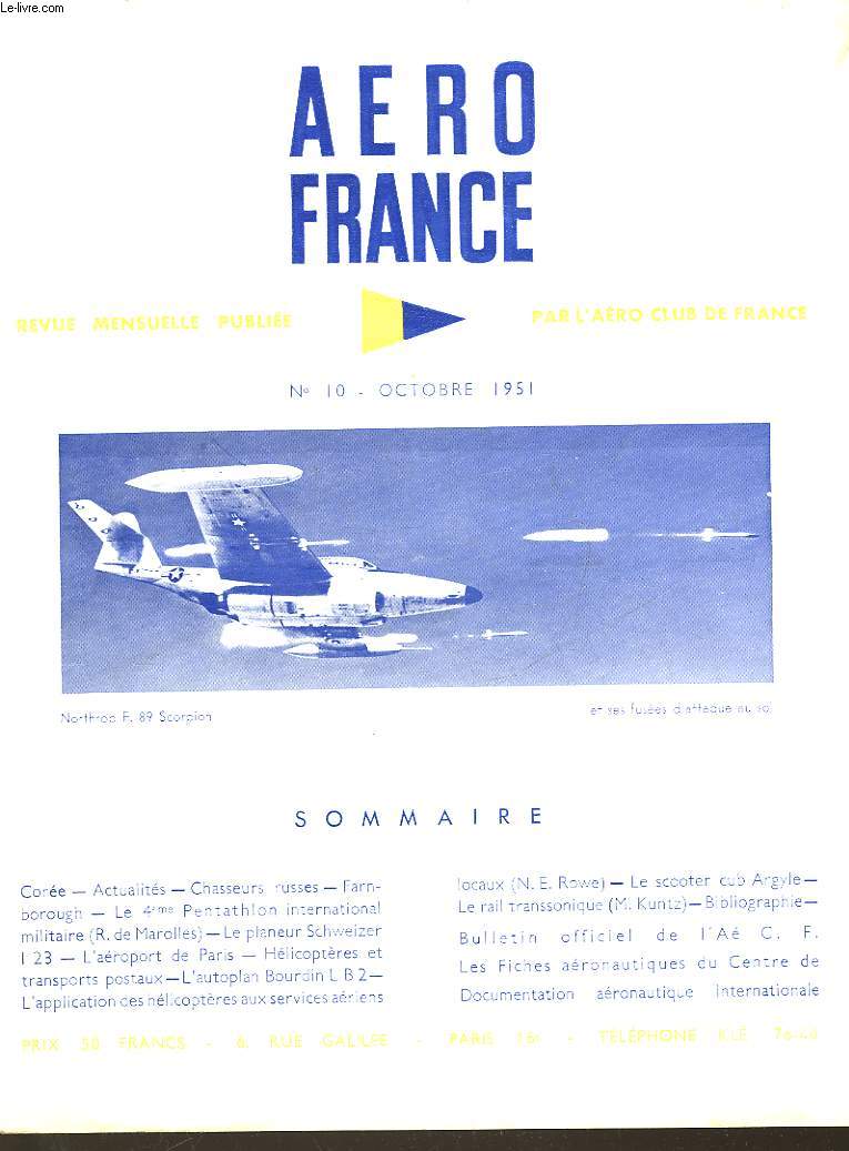 REVUE DE L'AERO CLUB DE FRANCE - N10