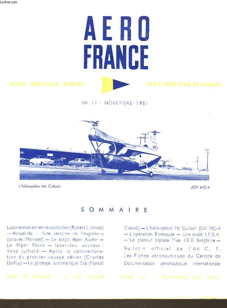 REVUE DE L'AERO CLUB DE FRANCE - N°11