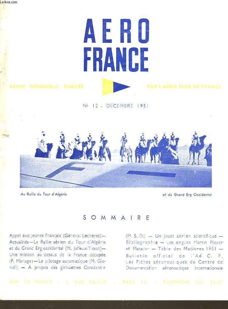 REVUE DE L'AERO CLUB DE FRANCE - N12