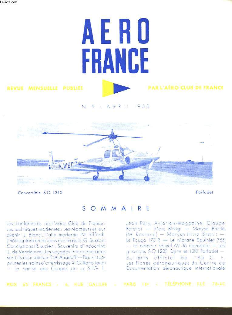 REVUE DE L'AERO CLUB DE FRANCE - N4
