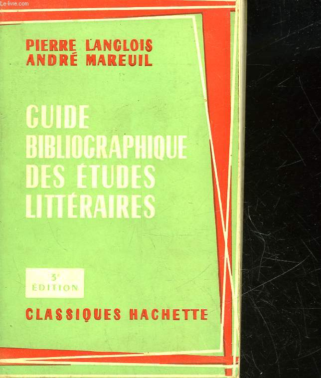 GUIDE BIBLIOGRPHIQUE DES ETUDES LITTERAIRES