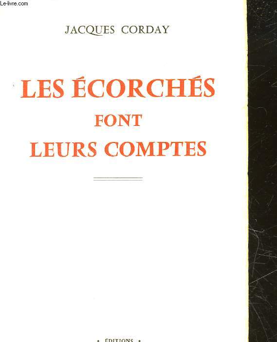 LES ECORCHES FONT LEURS POMCTES