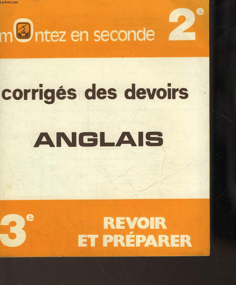 CORRIGES DES DEVOIS ANGLAIS - COLLECTIF - 0 - Photo 1/1