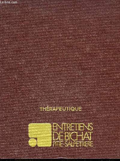 ENTRETIENS DE BICHAT PITIE-SALPETRIERE - THERAPEUTIQUE