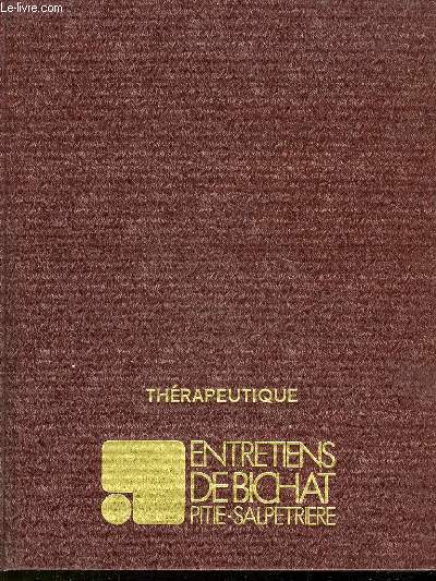 ENTRETIENS DE BICHAT PITIE-SALPETRIERE - THERAPEUTIQUE