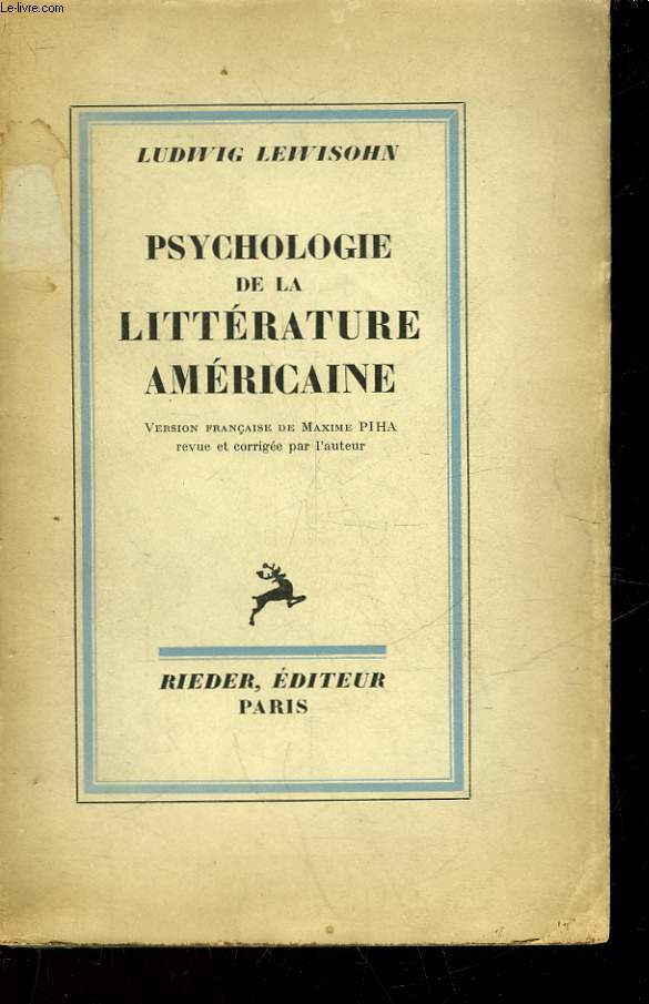 PSYCHOLOGIE DE LA LLITTERATURE AMERICAINE - EXRESSION IN AMERICA