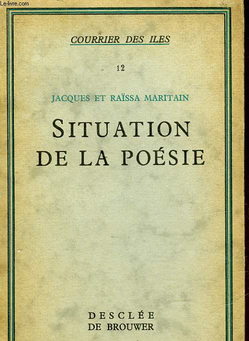 SITUATION DE LA POESIE