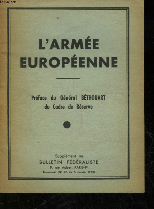 L'ARMEE EUROPEENNE