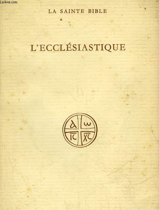LELIVRE DE L'ECCLESIASTIQUE