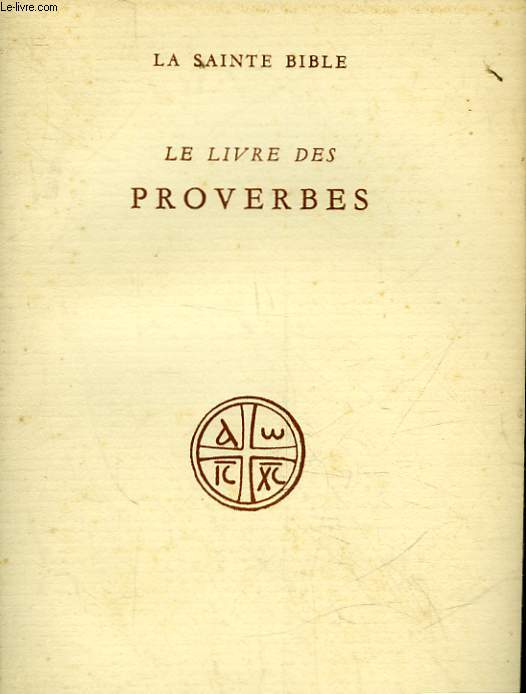 LE LIVRE DES PROVERBES